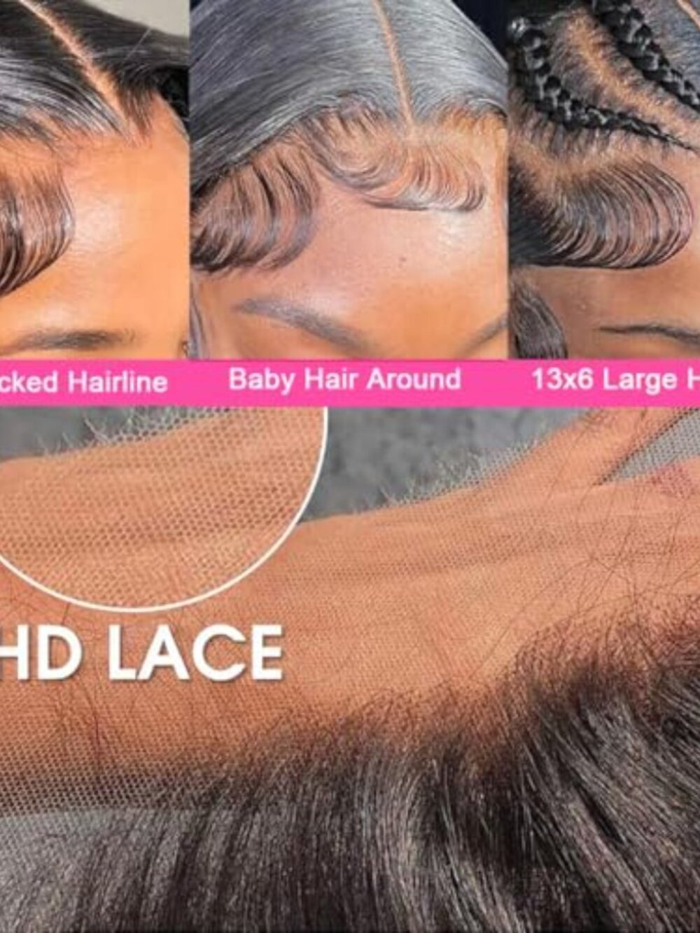 NEW 13x6 Deep Wave Lace Front Wigs Human Hair 30 Inch HD 220 Density Pre Plucked - Picture 7 of 7